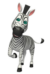 Poster - funny Zebra cartoon character