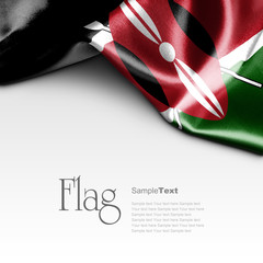 Wall Mural - Flag of Kenya on white background. Sample text.