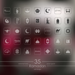 Poster - Set of ramadan icons