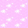seamless, pink pattern with lines and flowers
