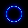 Blue neon circle