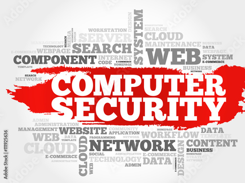 Plakat na zamówienie COMPUTER SECURITY word cloud concept