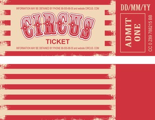 Wall Mural - retro circus ticket