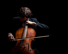 Musician Playing The Cello