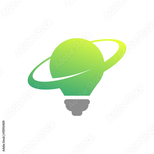 Creative symbol concept for renewable energy. Green Energy. Green Electricity. Flat icon concept