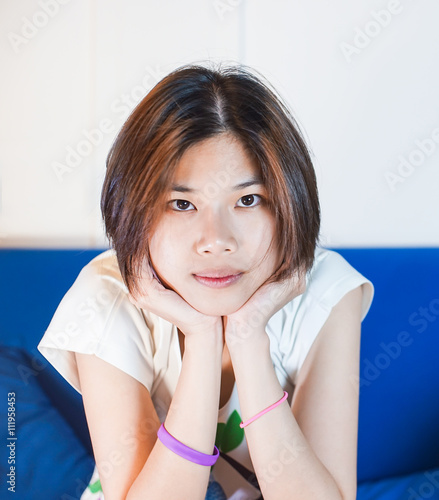 Cute Short Hair Asian Teenagers Smiling At You Buy This Stock Photo And Explore Similar Images At Adobe Stock Adobe Stock