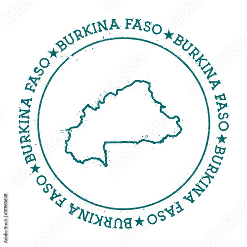 Burkina Faso Vector Map Retro Vintage Insignia With Country Map Distressed Visa Stamp With Burkina Faso Text Wrapped Around A Circle And Stars Usa State Map Vector Illustration Stock Vector Adobe