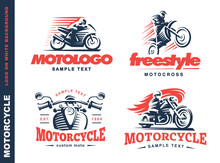 Motorcycle Shield Emblem, Logo Design.