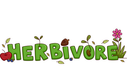 Sticker - Herbivore Typography