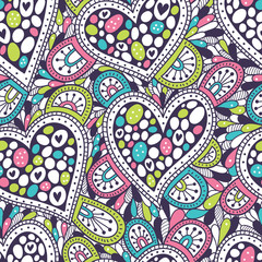 Aufkleber - Hearts seamless pattern