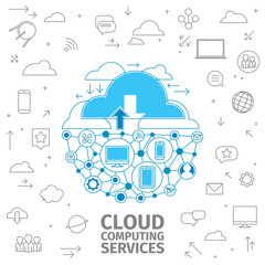 Aufkleber - Cloud Computing Services