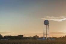 CORPUS CHRISTY, TEXAS, USA - SEPTEMBER 20, 2013:Water Tower In A Field On September 20, 2013 Year.