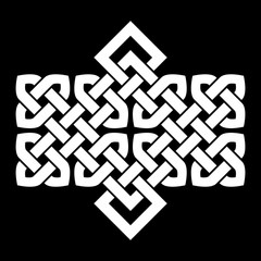 Wall Mural - Celtic or Oriental (Chinese, Korean or Japanese) style knot vector illustration. Knot icon. Knot shape.