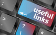 useful links keyboard button - business concept vector, keyboard key, keyboard button, vector keyboard