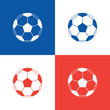 © qoolio - Euro 2016 France football championship with ball and france flag colors. Soccer cup, football championship. A soccer ball on a France flag.