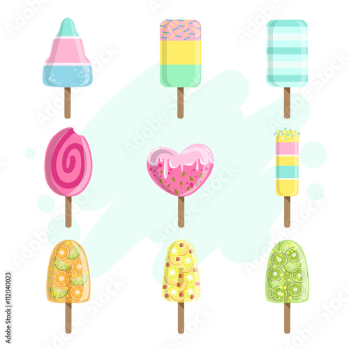 Fotomural Helado en la colección del palillo