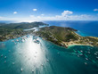 West Indies, Antigua and Barbuda, Antigua, aerial view, English Harbour and Windward Bay