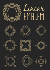 Wall Mural - set of elegant monogram design. vector illustration.
