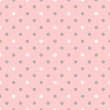 Tile Vector Pattern Pink Polka Dots On Grey Background