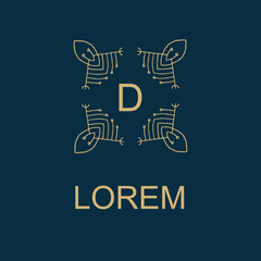 Wall Mural - set of elegant monogram design. vector illustration.