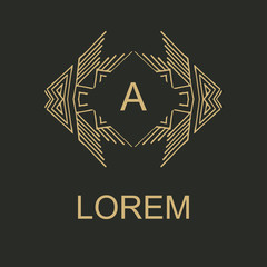 Wall Mural - set of elegant monogram design. vector illustration.