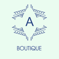 Wall Mural - set of elegant monogram design. vector illustration.