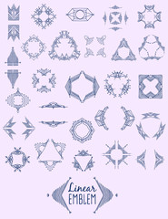 Wall Mural - set of elegant monogram design. vector illustration.