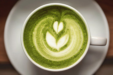 Poster - Cup of green tea matcha latte