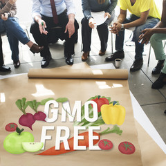 Poster - GMO Free Genetically Modified Organism Healthy Concept