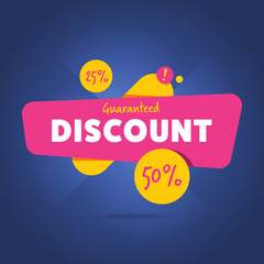 Wall Mural - special discount advertisement promo banner flat abstract isolated vector illustration