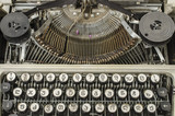 Fototapeta  - rusty old typewriter close-up