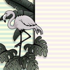 Vintage style tropical banner