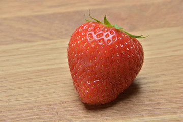 Strawberries on wooden Background 