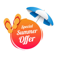 Wall Mural - Special Summer Offer Label