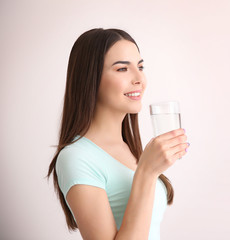 Poster - Beautiful girl drinking water