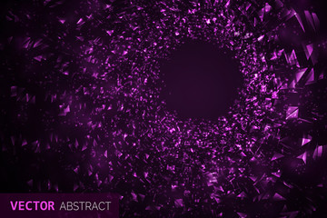 Wall Mural - Abstract glowing swirl of particles background. Vector background.