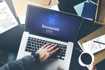 Wall Mural - bandwidth broadband connection data information internet concept