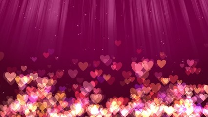 Wall Mural - Hearts love background loop 