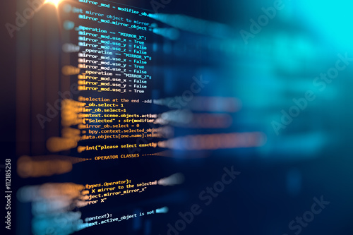 Fotografía Programming code abstract technology background of software deve
