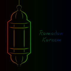 Wall Mural - Ramadan Kareem light illustration