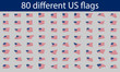 © zrestudiorus - 80 different US flags
