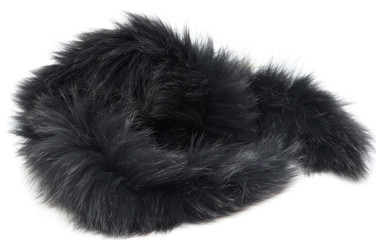 Wall Mural - black fur on a white background