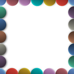 Wall Mural - frame from colored round buttons
