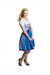 Wall Mural - junge blonde Frau im Dirndl