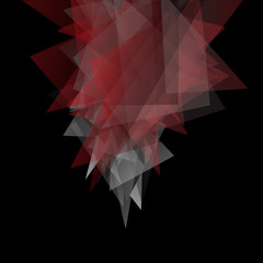 Wall Mural - abstract triangles dark background