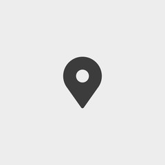 Leinwandbilder - Mark icon, pointer in a flat design in black color. Vector illustration eps10