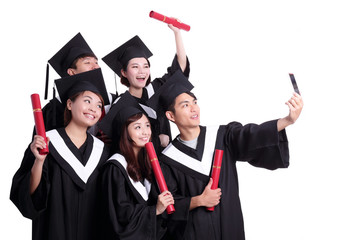 Sticker - Selfie of happy graduates student