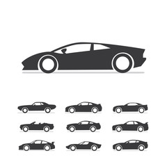 car set, Car illustration, Car silhouette