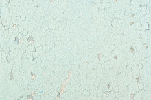 Closeup Surface Of Pale Color And Peeling Of Painted Green Cement Wall Texture Background