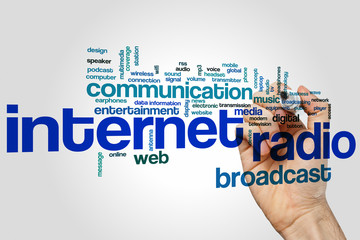 Wall Mural - internet radio word cloud